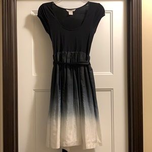 Black and white ombré dress